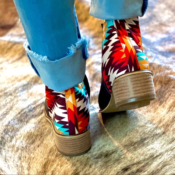 Leather Aztec Booties - Picture 2 of 10